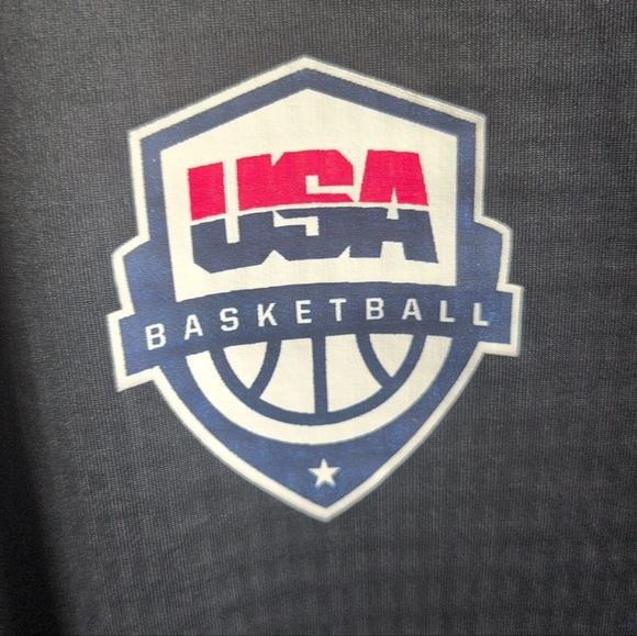 Black Usa Basketball Quarter-Zip Pullover with Logo Sz XL NWOT - Picture 2 of 4
